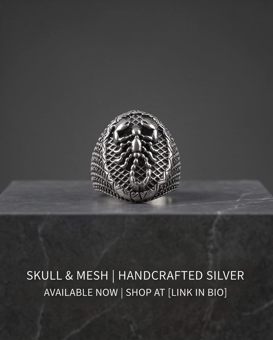Arachnid Lattice Filigree Silver Ring