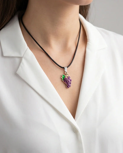 Luscious Purple Grape Cluster Pendant