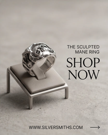 Sculptural Motorcycle Oxidized Silver Ring