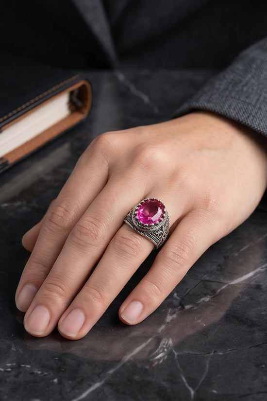 Imperial Magenta Royalty Signet Ring