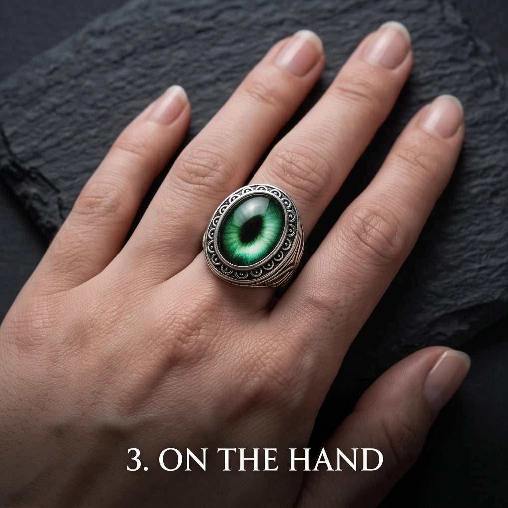 Celtic Eye Filigree Silver Ring