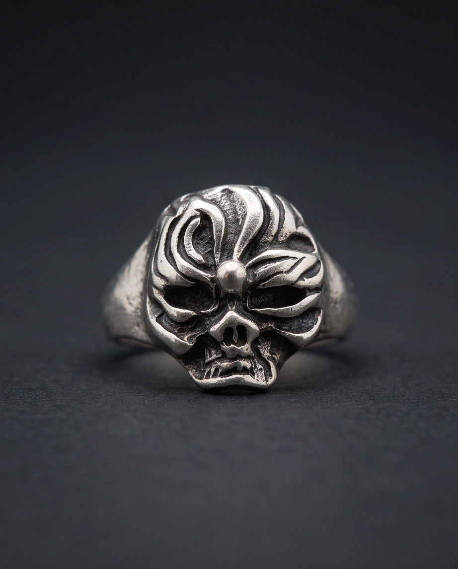 Whimsical Swirl Visage Sculpted Ring