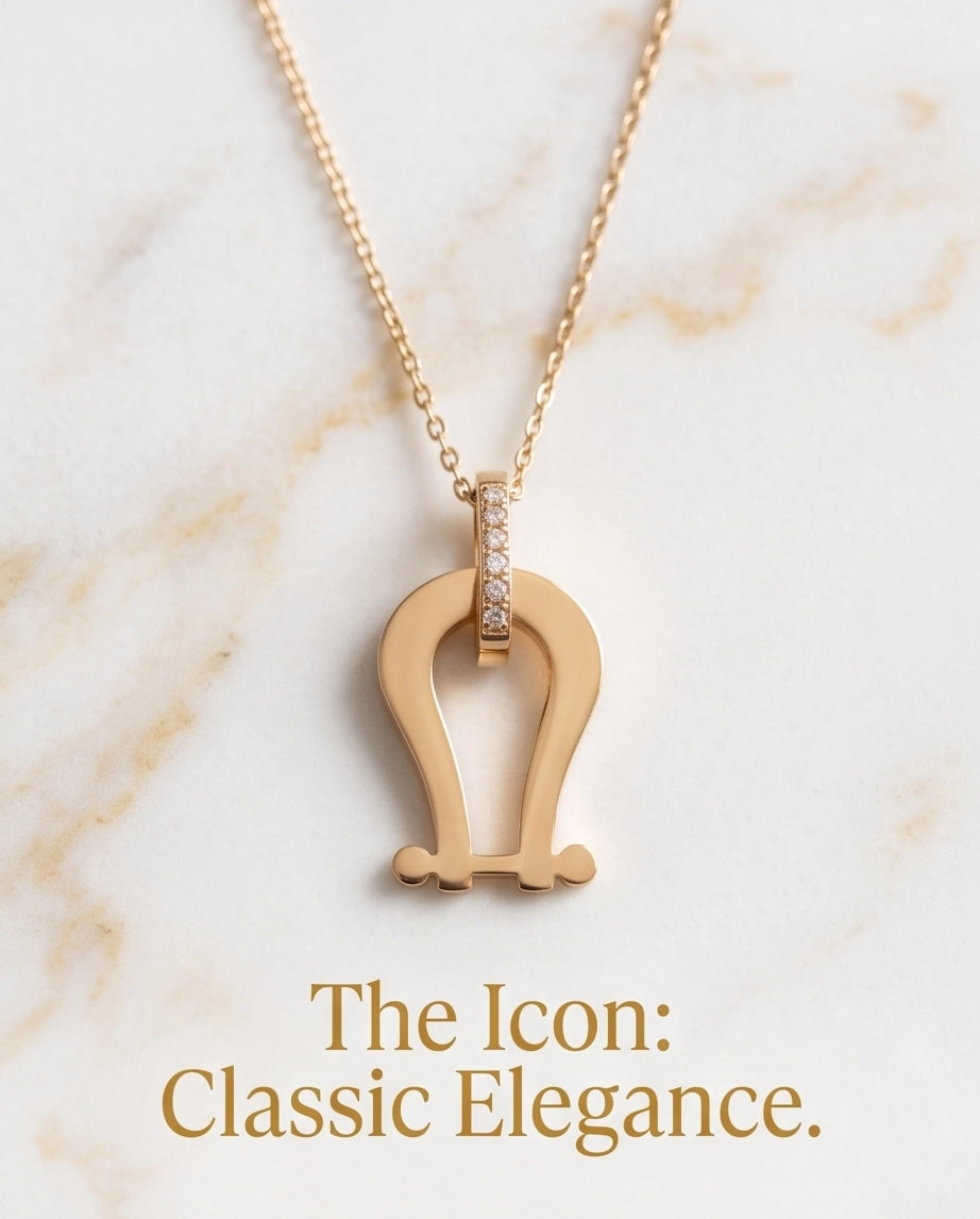 Gold Diamond-Cut Clover Pendant Necklace