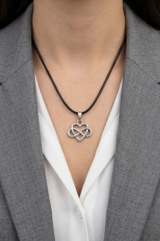 Silver Infinity Heart Necklace