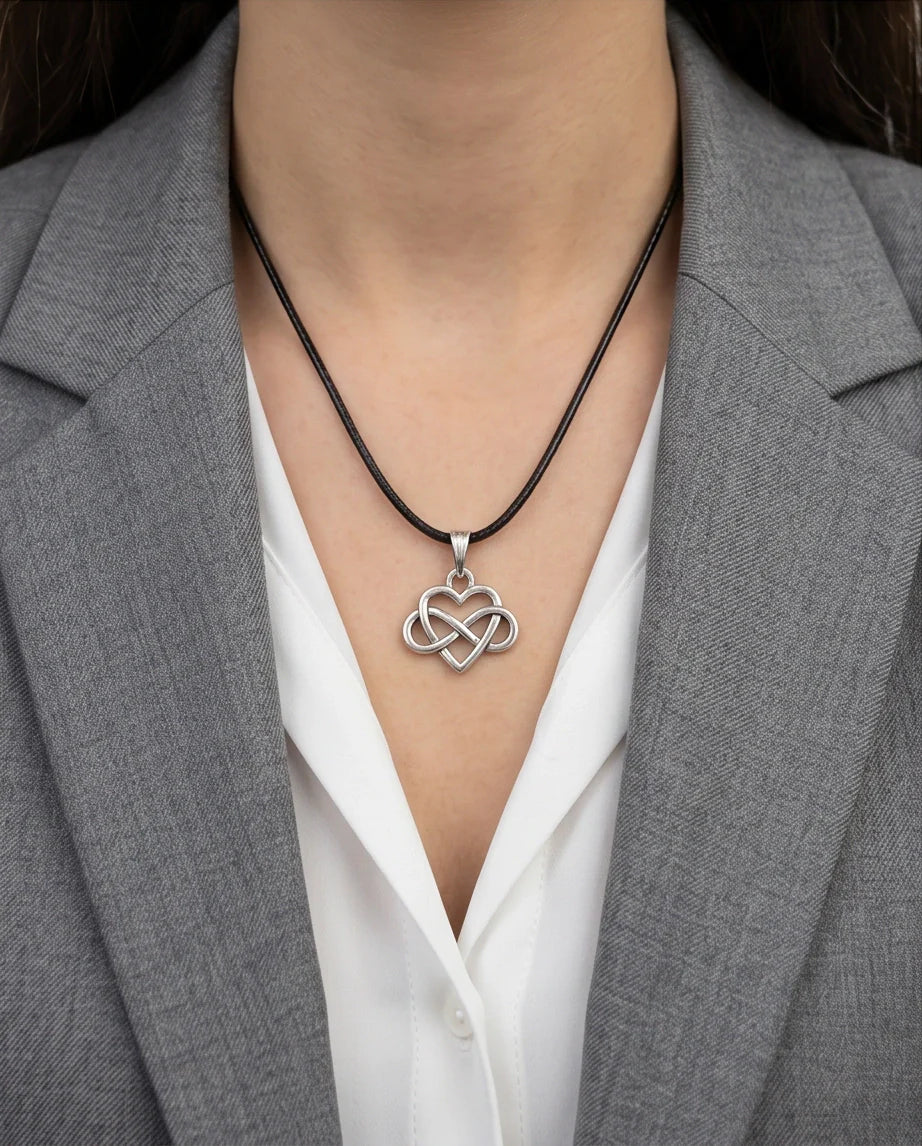 Silver Infinity Heart Necklace