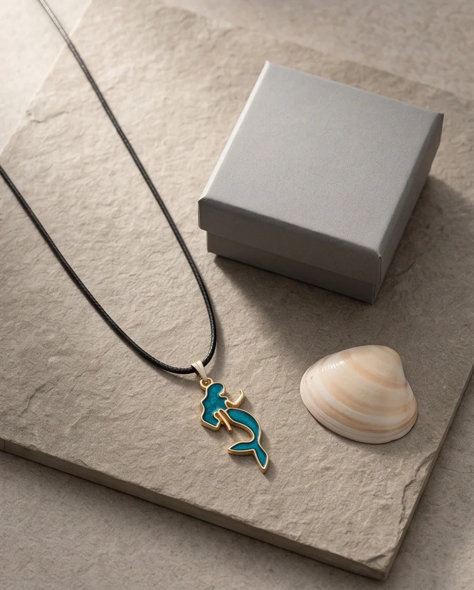 Teal Mystic Mermaid Pendant