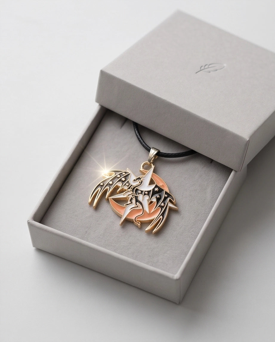 Celestial Celestial Dragon Moon & Star Pendant Necklace