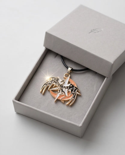 Celestial Celestial Dragon Moon & Star Pendant Necklace