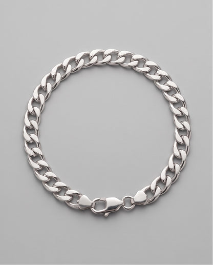 Silver Classic Curb Chain Bracelet