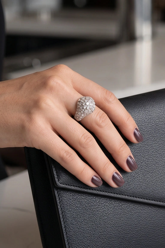 Sovereign Diamond Pave Dome Ring