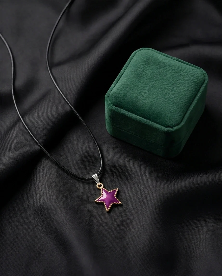Radiant Purple Star Pendant