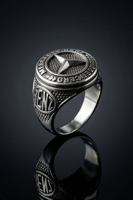 Vintage Silver Mercedes-Benz Signet Ring
