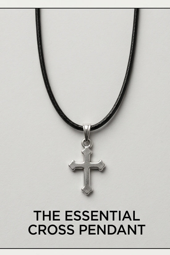 Silver Gothic Flared Cross Necklace
