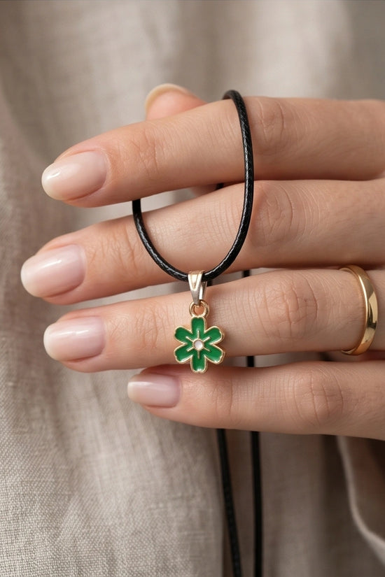 Gold and Green Honeybee Pendant Necklace