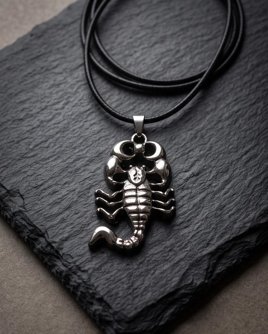 Metallic Scorpion Cord Necklace