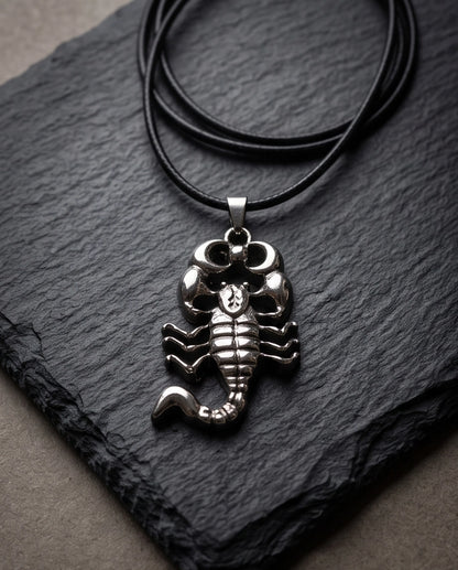 Metallic Scorpion Cord Necklace