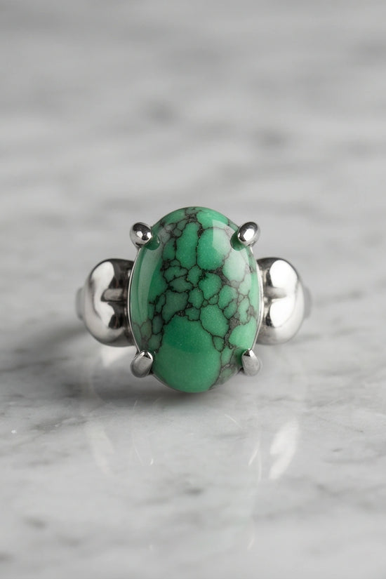 White Canyon Howlite Statement Ring
