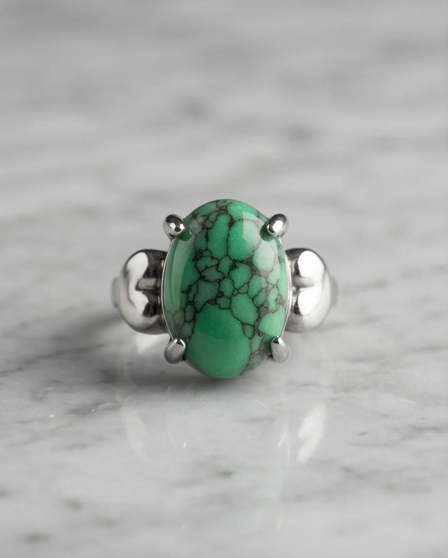 White Canyon Howlite Statement Ring