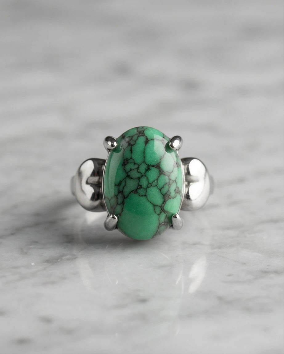 White Canyon Howlite Statement Ring