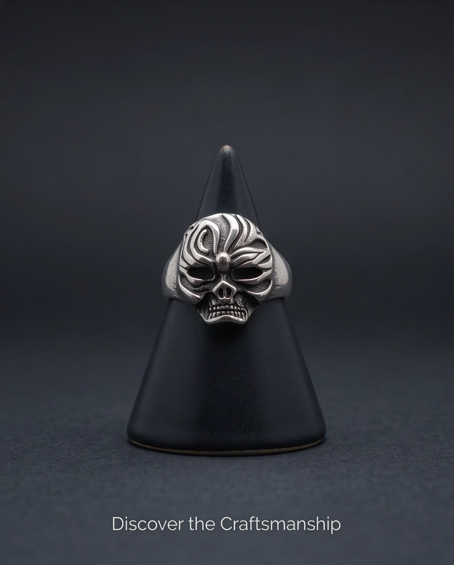 Whimsical Swirl Visage Sculpted Ring