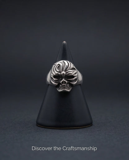 Whimsical Swirl Visage Sculpted Ring