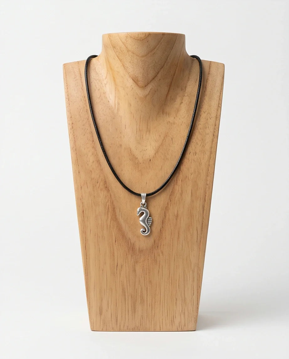 Silver Seahorse Pendant Necklace