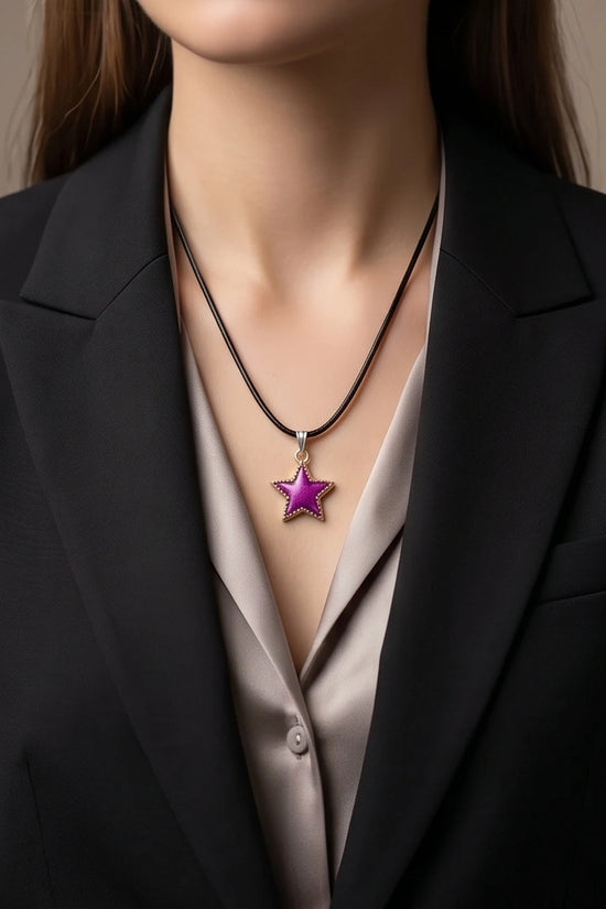 Radiant Purple Star Pendant