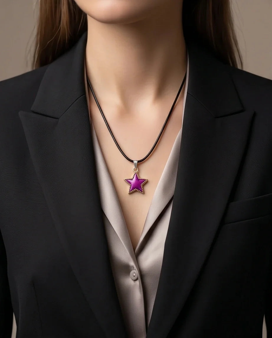 Radiant Purple Star Pendant
