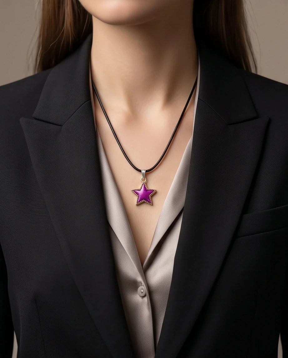 Radiant Purple Star Pendant