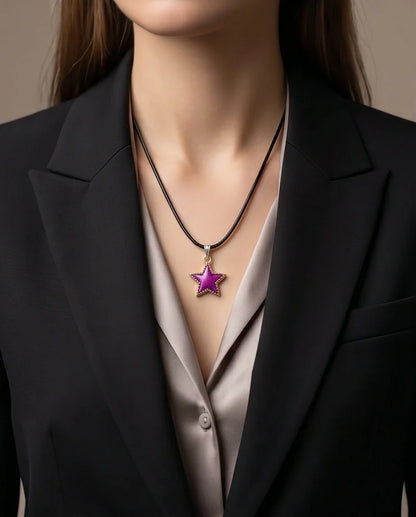 Radiant Purple Star Pendant