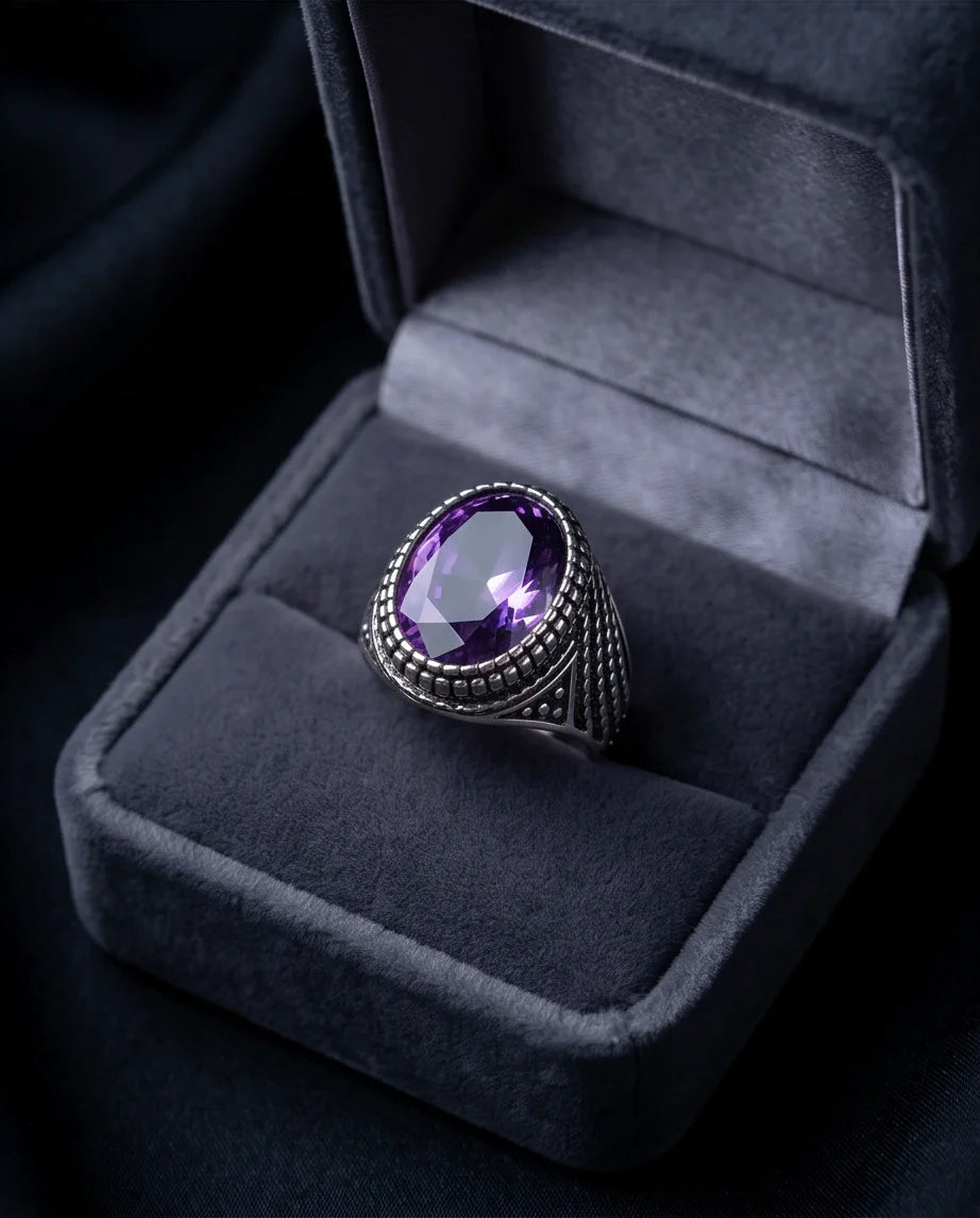 Imperial Amethyst Sovereign Signet Ring