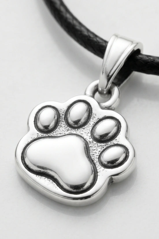 Silver Animal Paw Print Necklace