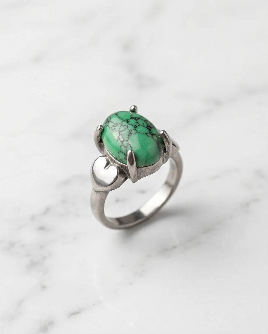 White Canyon Howlite Statement Ring