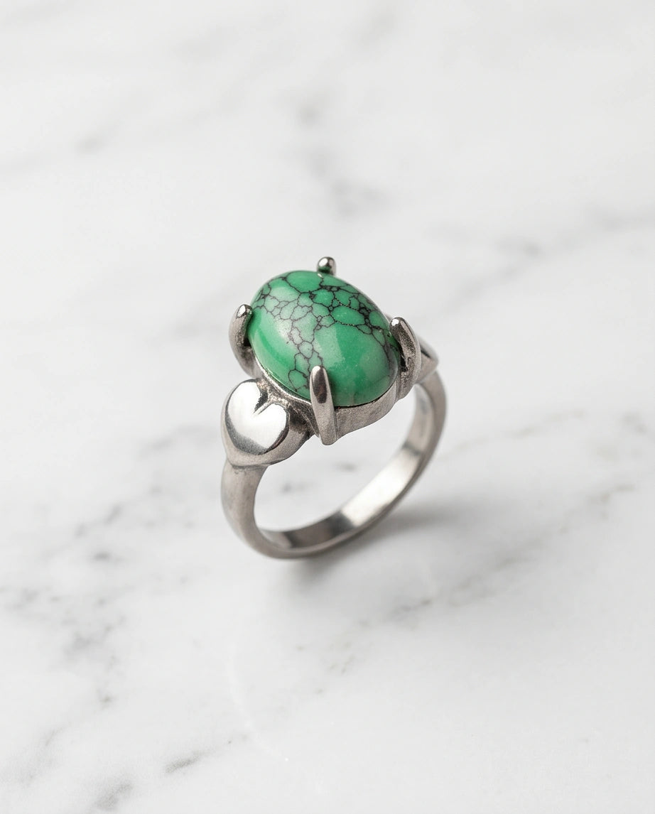 White Canyon Howlite Statement Ring
