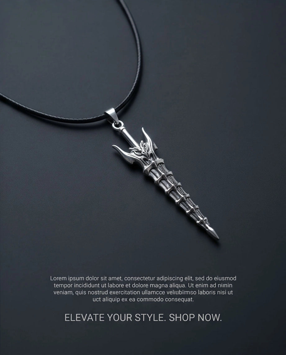 Gothic Dragon Spire Necklace