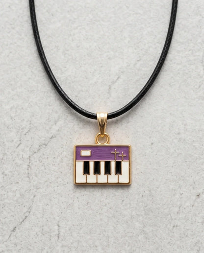 Gold and Purple Piano Synthesizer Necklace