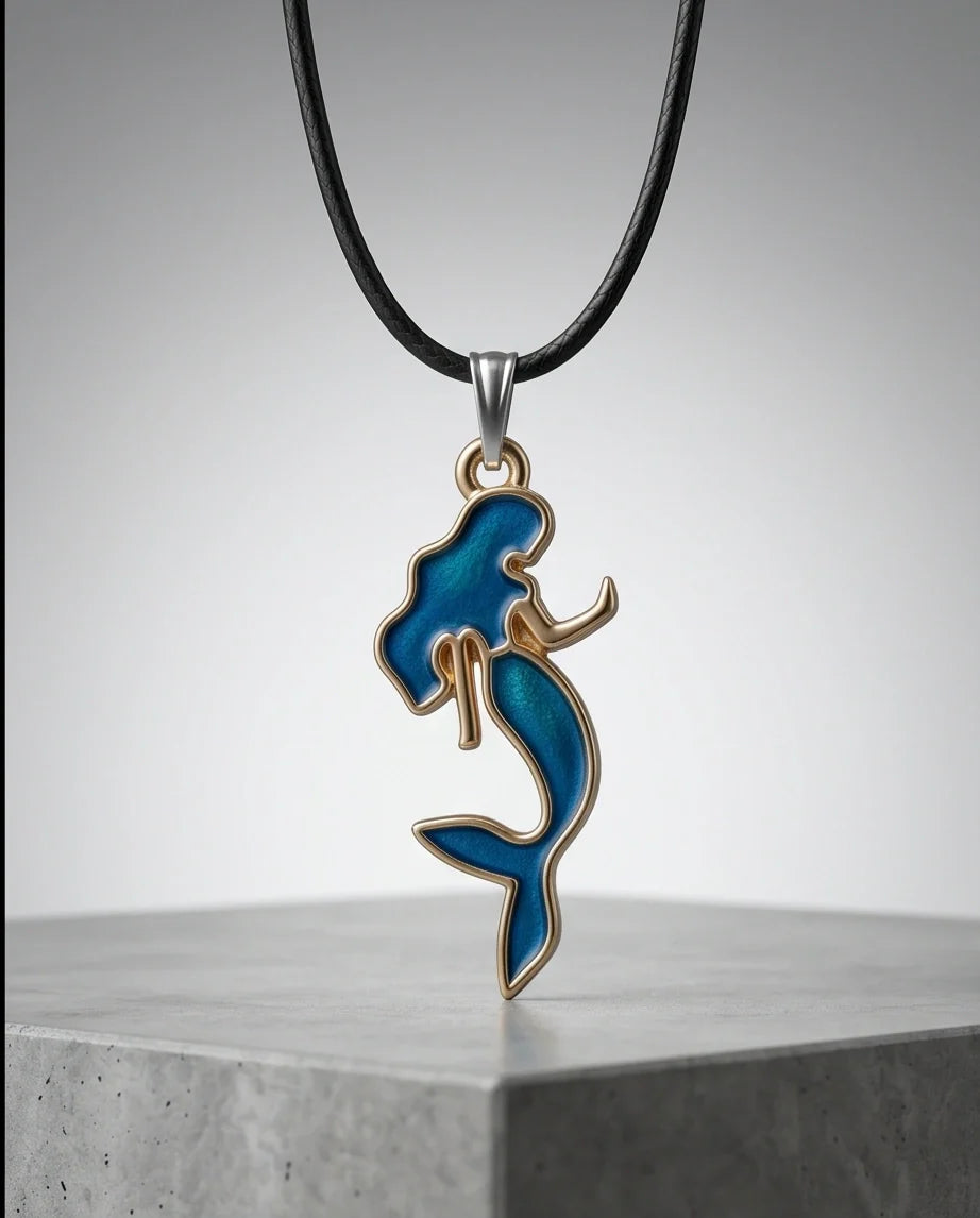Teal Mystic Mermaid Pendant