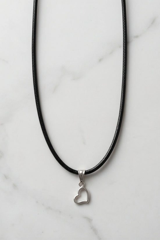 Silver Minimalist Open Heart Necklace