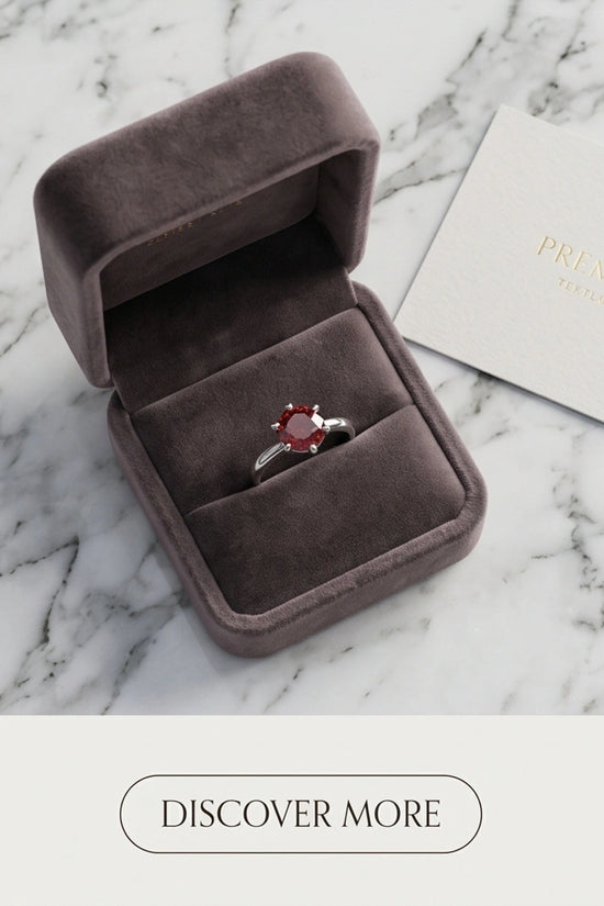 Sterling Silver Classic Round-Cut Crimson Ruby Solitaire Ring