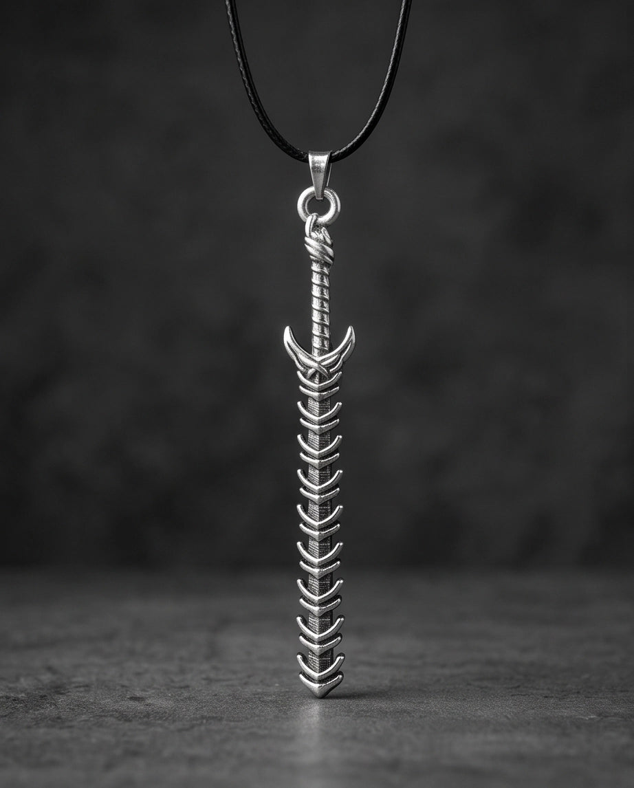 Dragon Spine Sword Pendant Necklace