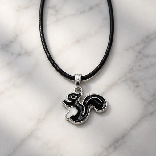 The Onyx Squirrel Pendant