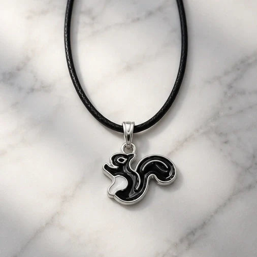 The Onyx Squirrel Pendant