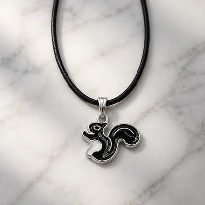 The Onyx Squirrel Pendant