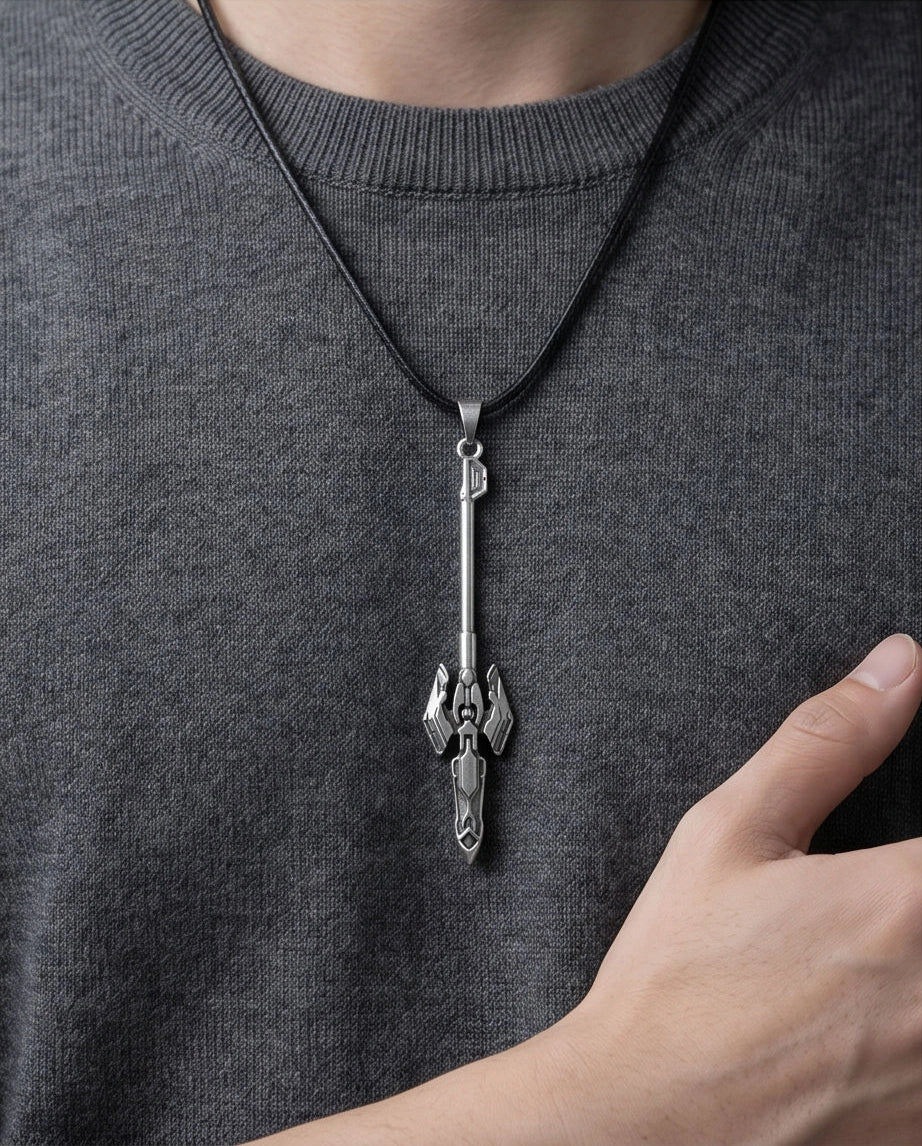 Futuristic Sci-Fi Spear Pendant Necklace