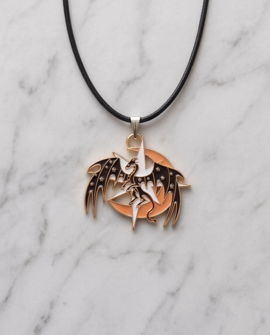 Celestial Celestial Dragon Moon & Star Pendant Necklace