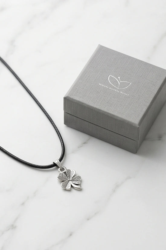 Silver Four-Leaf Clover Necklace