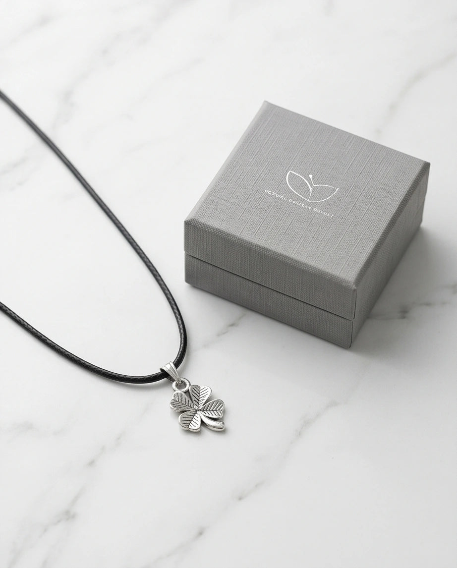 Silver Four-Leaf Clover Necklace