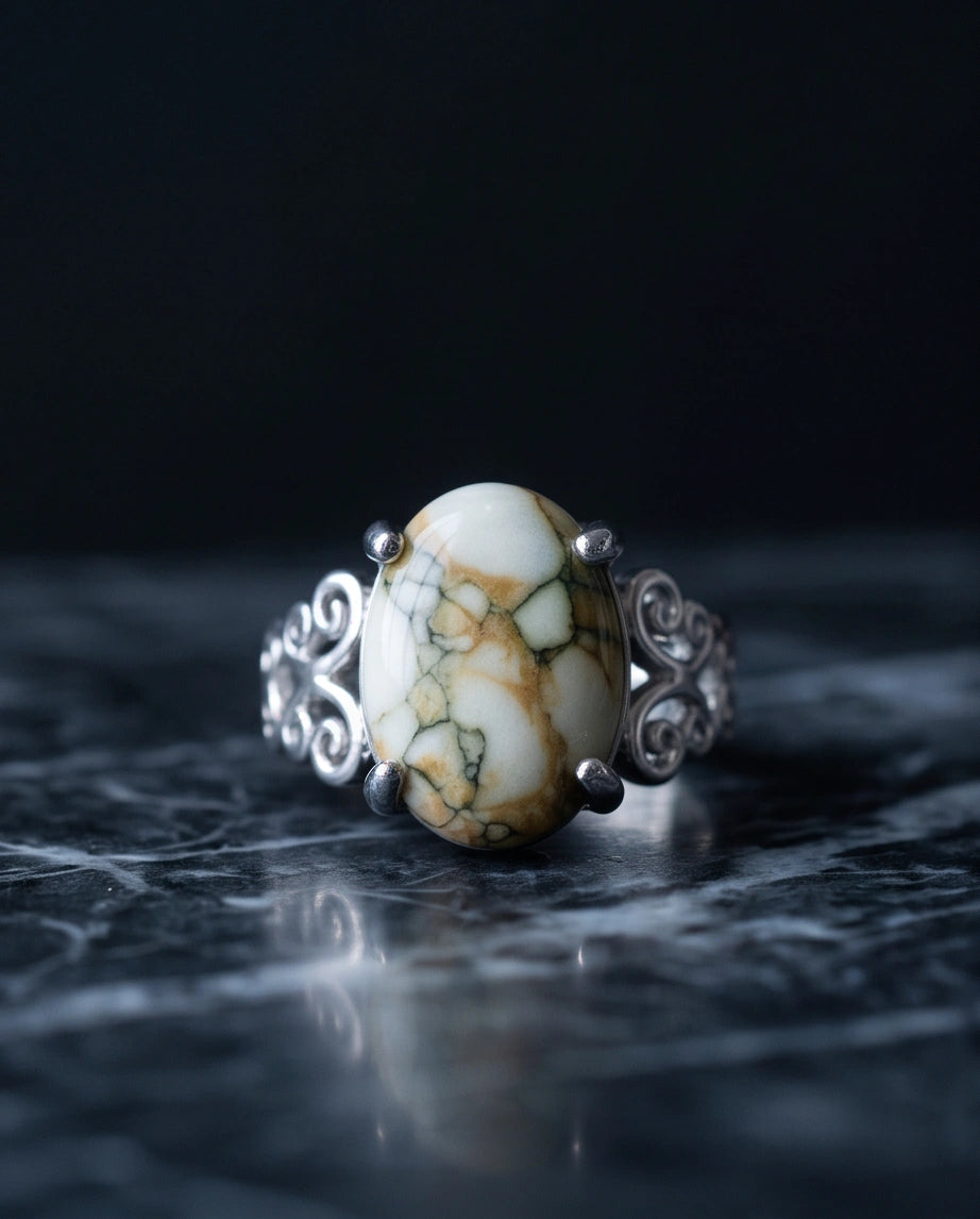Vintage Filigree Wildstone Ring