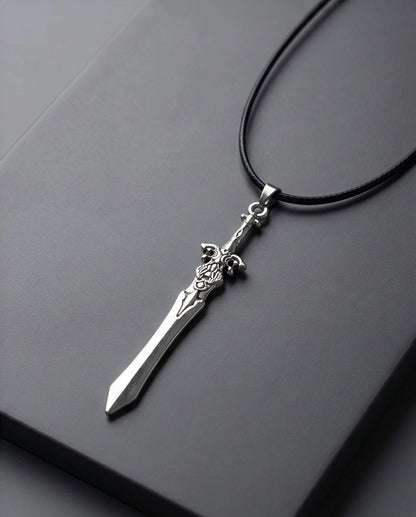 Vintage Silver Sword Pendant Necklace