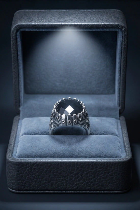 Imperial Onyx Fortress Signet Ring